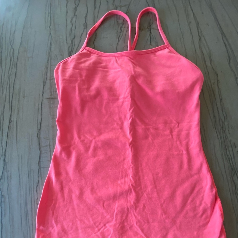 Lululemon power Y tank size 8 neon pink